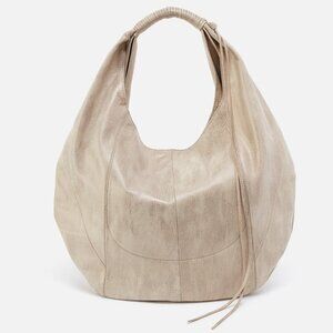 HOBO Eclipse Medium Leather Hand Bag Shoulder Bag Gold Shimmer